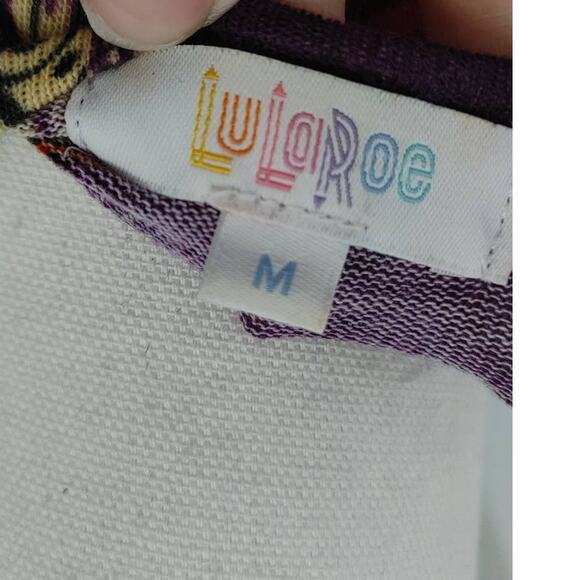 Lularoe Sarah Cardigan Long Duster Open Front Pockets Floral Medium - Picture 5 of 6